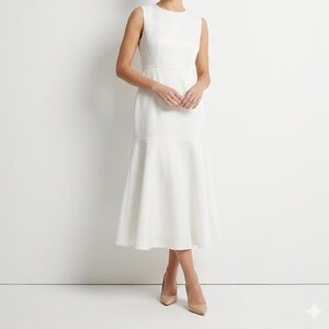 STYLEWE White Sleeveless Flared Maxi Dress